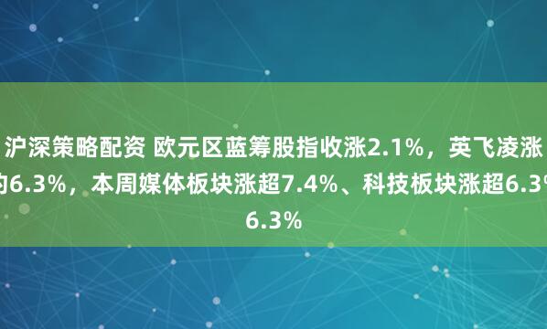 沪深策略配资 欧元区蓝筹股指收涨2.1%，英飞凌涨约6.3%，本周媒体板块涨超7.4%、科技板块涨超6.3%