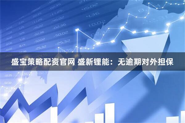 盛宝策略配资官网 盛新锂能：无逾期对外担保